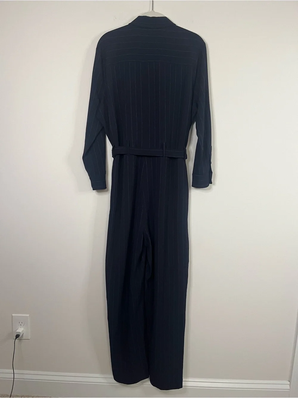 Ganni clark pinstriped
